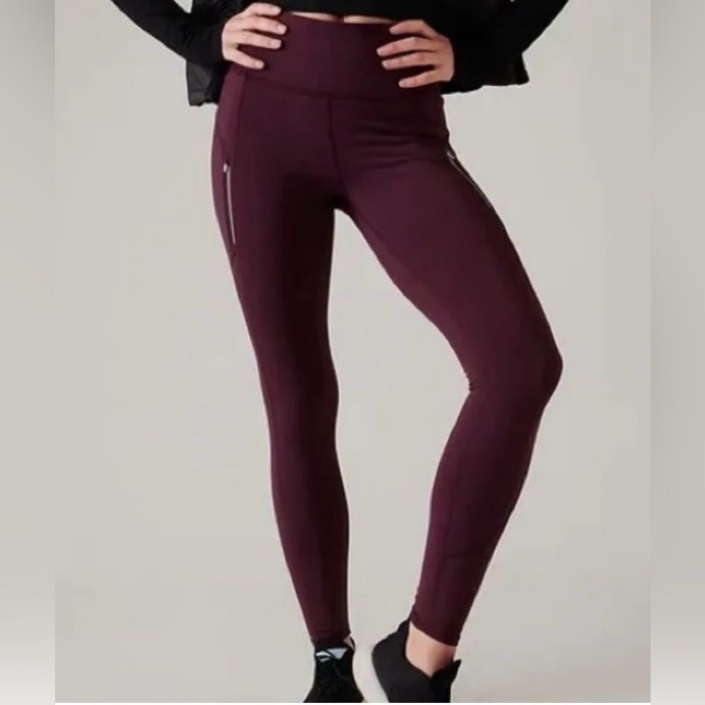 Athleta Rainier High-Rise Leggings Medium Spiced Cabernet, Size 3X